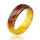 Мода натуральный 6 мм желтый агат драгоценный камень граненые женские кольца